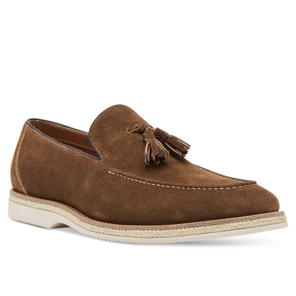 Steve Madden Men's Zander Slip-On Tassel Loafers, Tobacco, Size 11 M - Picture 1 of 13